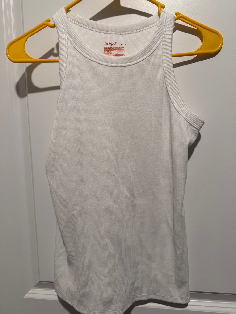 Cat & Jack White Ribbed Tank Top for Kids - Sleeveless Knit